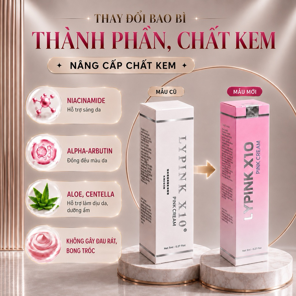 Lypink X10 Kem Làm Sáng Hồng Nhũ Hoa Vùng Kín Nippink Cream hiệu quả sau 7 ngày MiuXinh192