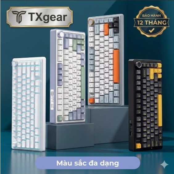 [Mã Giảm Giá] Bàn Phím Cơ Không Dây Aula F75 Mạch Xuôi - Hỗ Trợ Hotswap - Đèn RGB - Kết Nối Đa Dạng