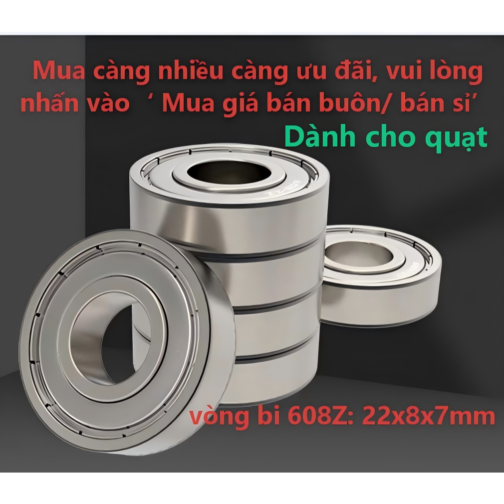 Vòng Bi Bạc Đạn 608/608Z/608ZZ/608RS TQ