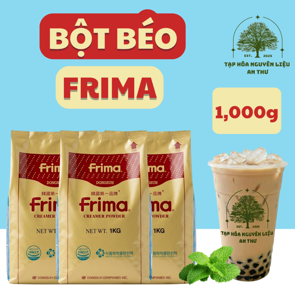 Bột Béo Frima - Bột Béo Pha Trà Sữa Frima - Túi Bóng - Bột Béo Pha Chế - Khối Lượng 1KG