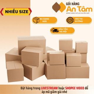Combo 100 Hộp carton giấy Đầy Đủ Size đựng đồ, đóng gói tiện lợi nhanh chóng giá xưởng - Gói Hàng An Tâm