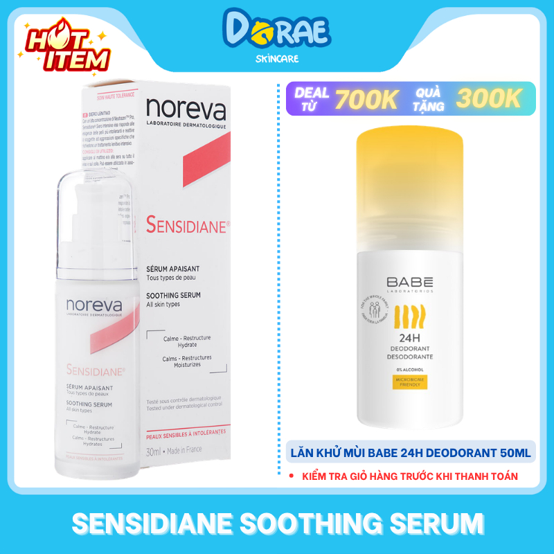 NOREVA I Serum dưỡng da và cấp ẩm Noreva Sensidiane Soothing Serum