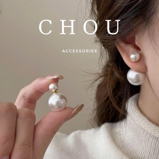 Bông Tai, Khuyên Tai Hạt Ngọc Lớn Nhỏ 2 Mặt | CHOU ACCESSORIES |