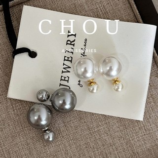 Bông Tai, Khuyên Tai Hạt Ngọc Lớn Nhỏ 2 Mặt | CHOU ACCESSORIES |