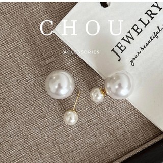 Bông Tai, Khuyên Tai Hạt Ngọc Lớn Nhỏ 2 Mặt | CHOU ACCESSORIES |