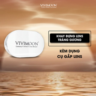Hộp đựng lens Vivimoon tráng gương kèm dụng cụ gắp