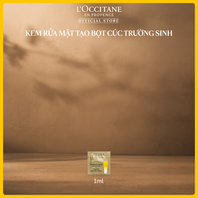 [HB GIFT] Gói Kem Rửa Mặt Cúc Trường Sinh L’Occitane Immortelle Divine Foaming Cleansing Cream 1 ml