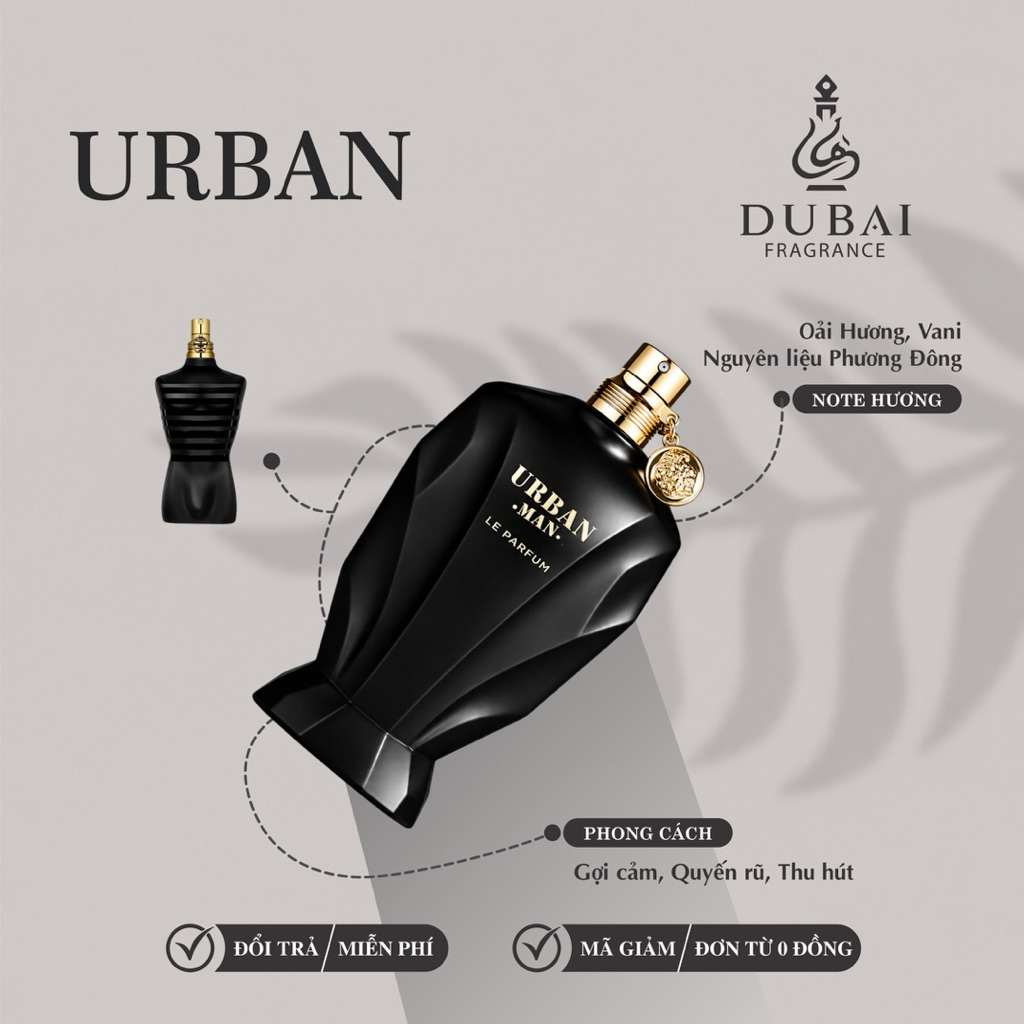[Clone Dubai] Nước Hoa Nam Urban Man Le Parfum | Clone Le Male Le Parfum - Ấm Áp, Cuốn Hút, Trẻ Trun