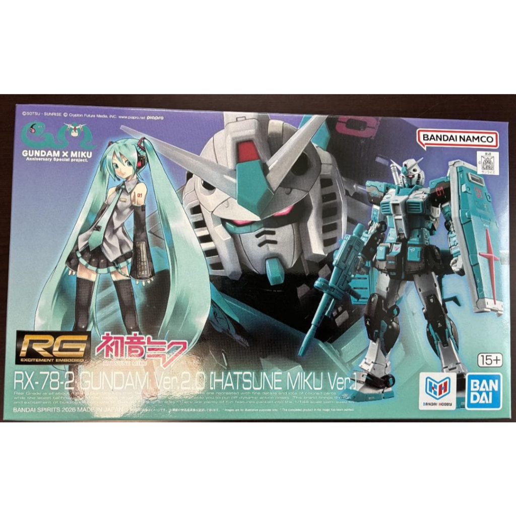 RG 1/144 RX-78-2 GUNDAM Ver.2.0 [HATSUNE MIKU Ver.]