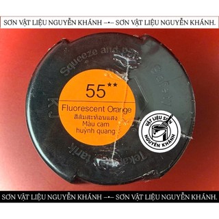 Sơn Xịt Samurai 55 Màu Cam Huỳnh Quang – Fluorescent Orange 400ml, Sơn Xịt Màu Cam Nổi Bật Cho Xe Máy, Nhựa, Kim Loại