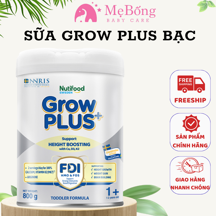 SỮA CÔNG THỨC NUTIFOOD SWEDEN GROW PLUS BẠC HỖ TRỢ TĂNG CHIỀU CAO CHO BÉ TỪ 1 TUỔI