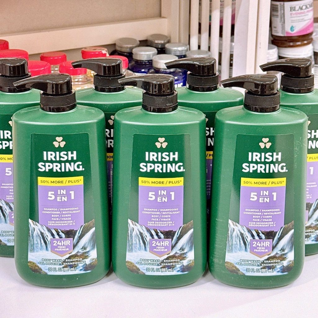 Dầu Gội và Sữa Tắm Irish Spring 5in1 887ml - Body Wash & Shampoo Irish Spring 5in1 887ml