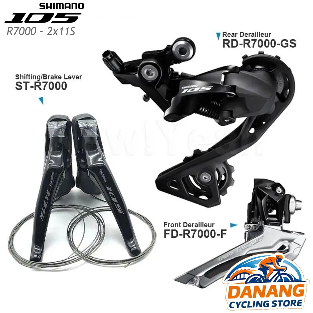 Groupset Mini 3 Món Xe Đạp: SHIMANO 105 R7000 2×11 Tốc Độ – Tay Đề Lắc + Củ Đề + Sang Đĩa