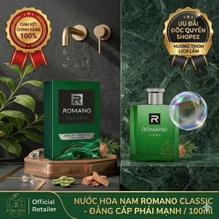 Nước Hoa Romano Nam 100ml – Hương Thơm Nam Tính, Lịch Lãm, Lưu Hương Lâu Cho Phái Mạnh