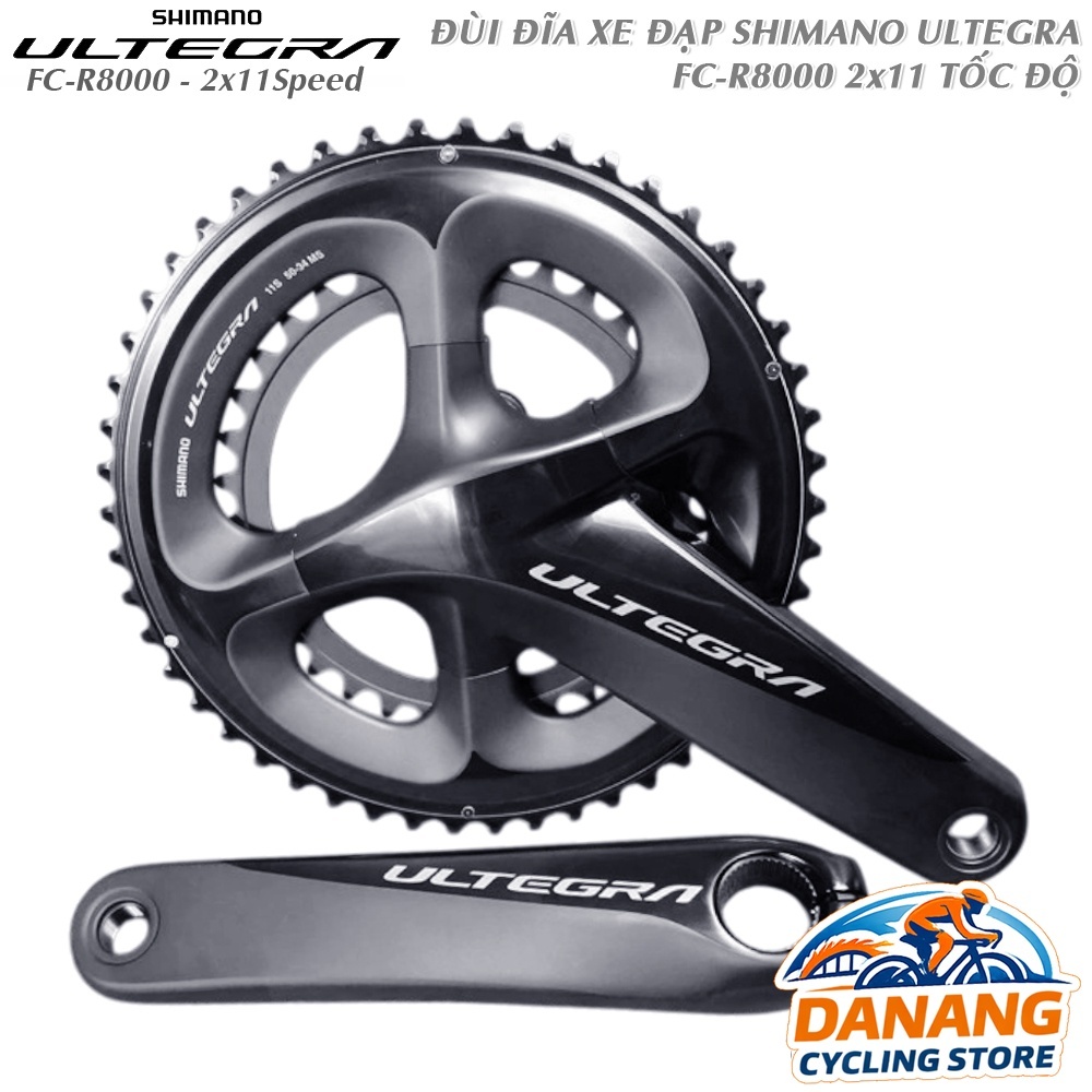 Đùi Đĩa Rỗng Xe Đạp SHIMANO Ultegra FC R8000 2 Tầng 34-50T | Giò Dĩa Road, Touring – Chính Hãng