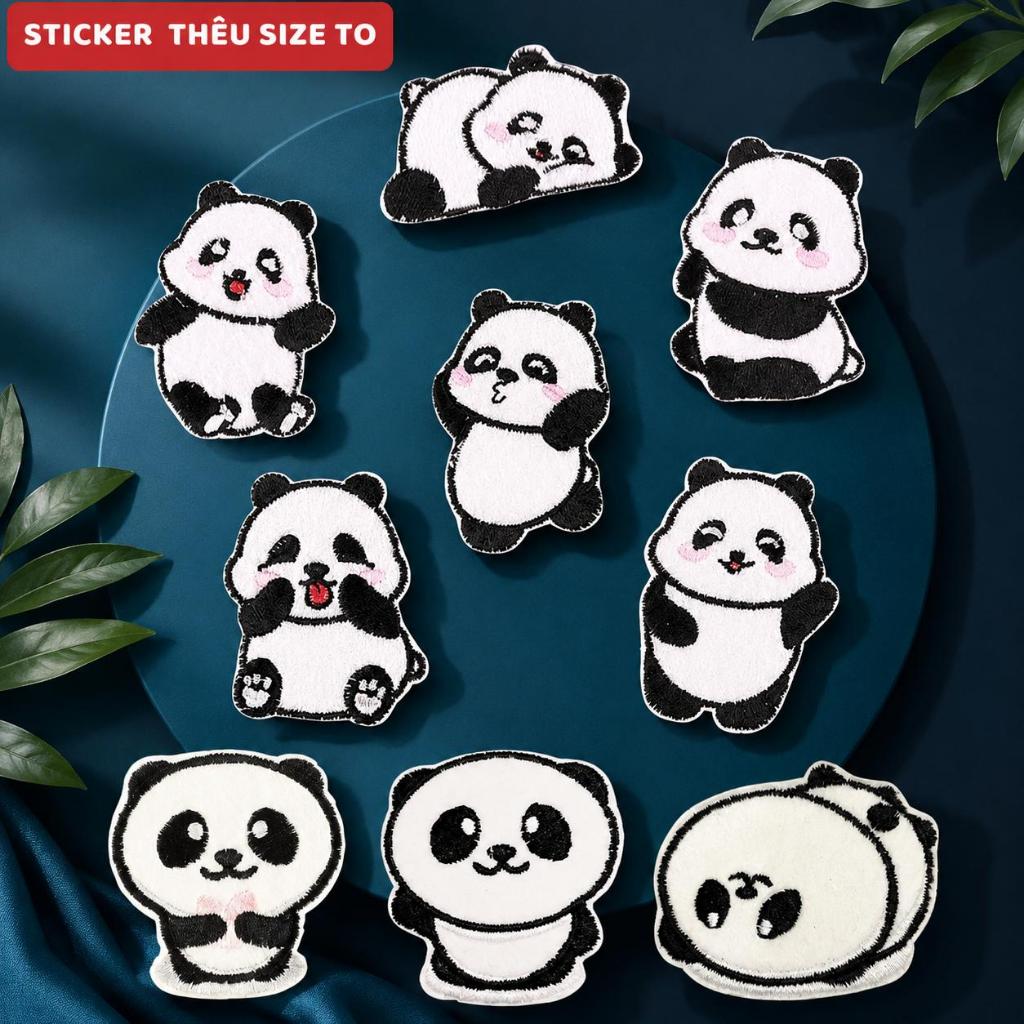 Miếng vá quần áo rách, hình thêu áo bị rách Hình Gấu Trúc Panda Fubao Panda Aibao Songbao Dễ Thương