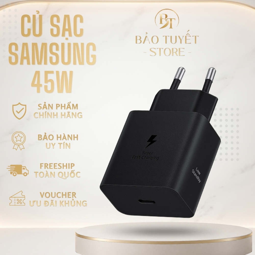 [CHÍNH HÃNG SAMSUNG] Củ sạc nhanh Samsung 45W - Nguyên Seal FULLBOX