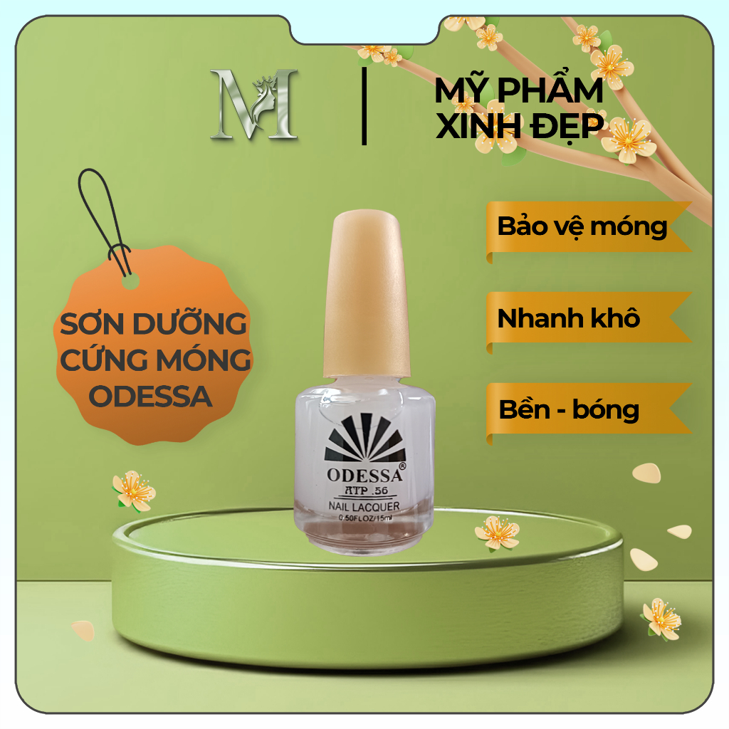Sơn dưỡng cứng móng ODESSA - Bền bóng - Mau khô - Bảo vệ móng