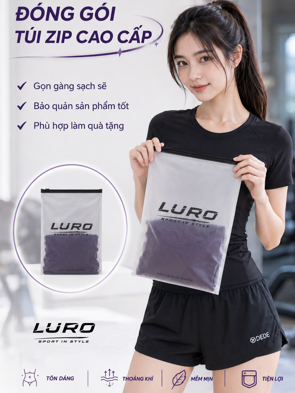 S910N — Set Đồ Tập Nữ Có Túi Sau 4