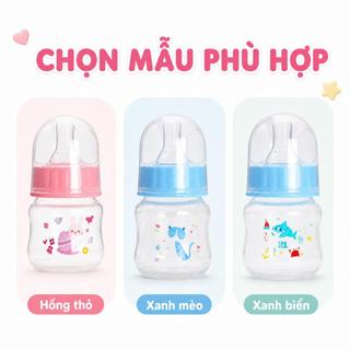 Bình uống sữa Bubu 60ml núm mềm cho bé sơ sinh