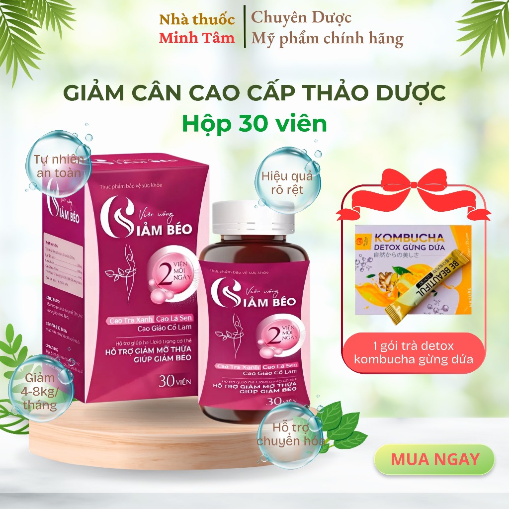 Viên uống giảm béo cấp tốc Body Sline, Viên thảo mộc giảm cân nhanh an toàn hiệu quả chính hãng, hộp