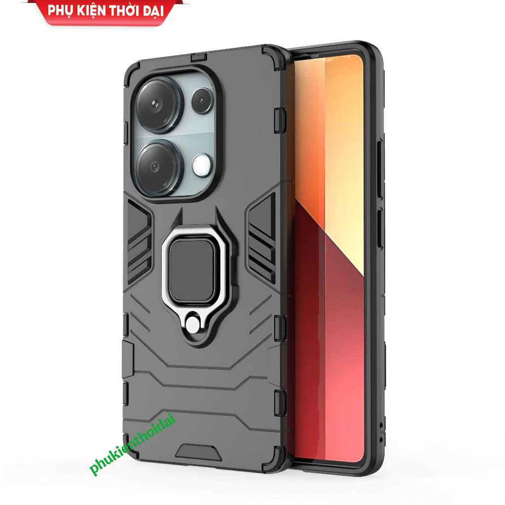 Ốp lưng Redmi Note 13 / Note 13 Pro iron man iring chống sốc giá đỡ siêu bền
