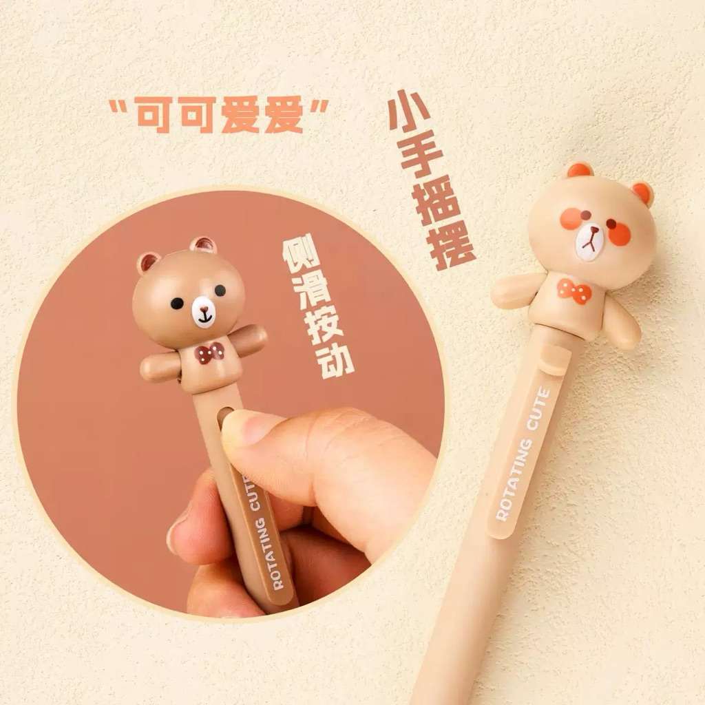 J10- Bút nút trượt gấu xinh