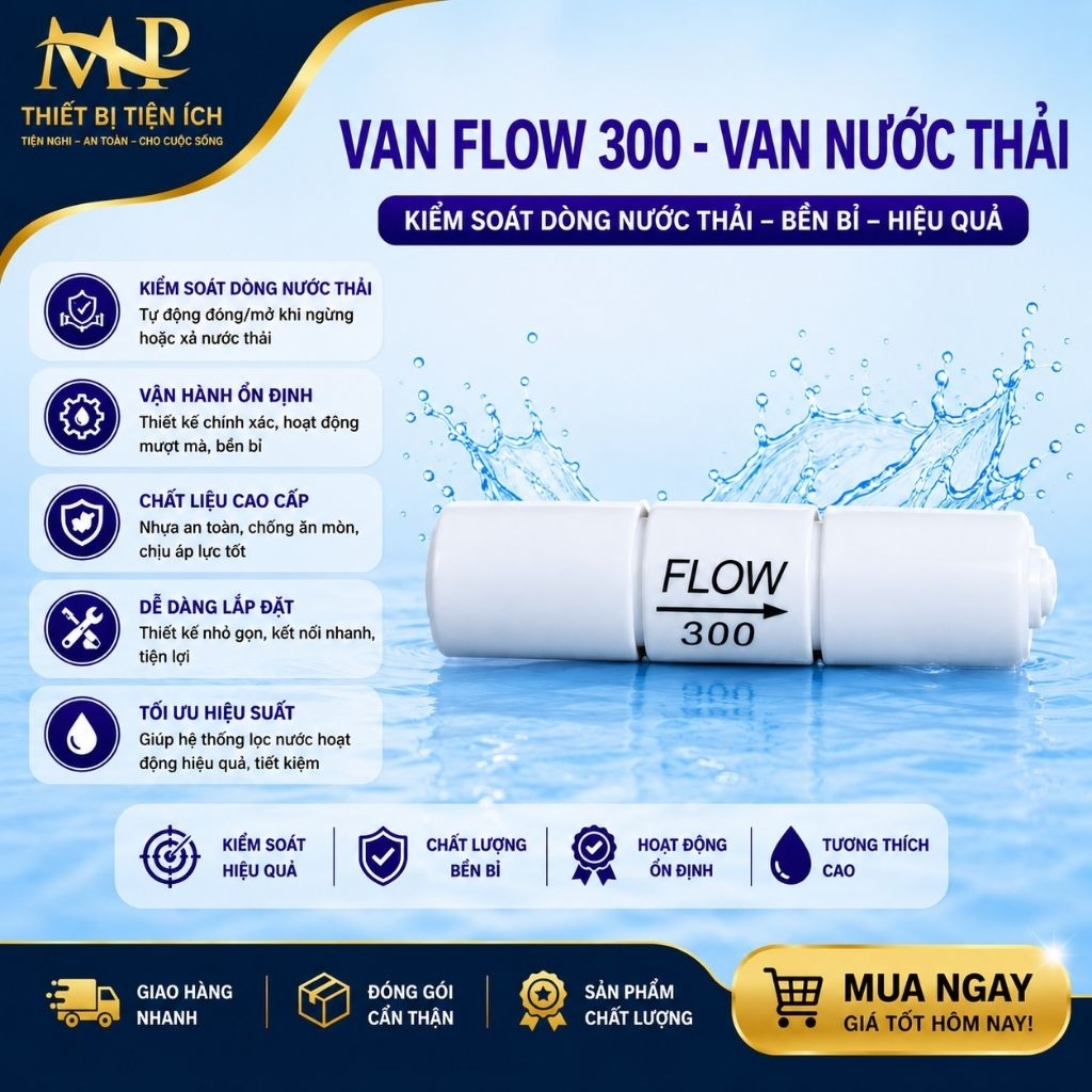 Van Flow, van nước thải dùng cho máy lọc nước RO