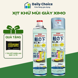 Chai xịt khử mùi giày XIMO 300ml - Công nghệ nano bạc kháng khuẩn, ngăn mồ hôi lưu hương 12h