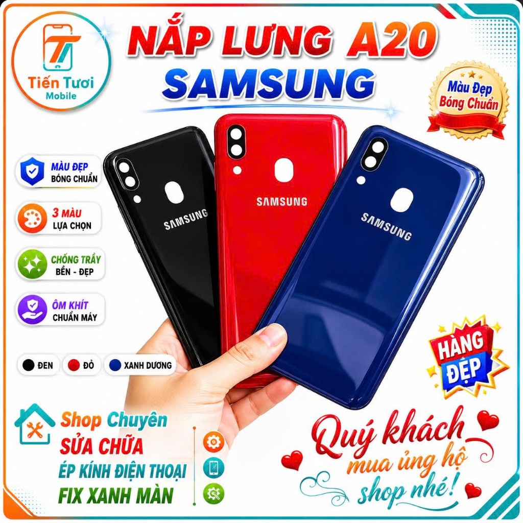 Nắp Lưng Samsung A20 thay thế