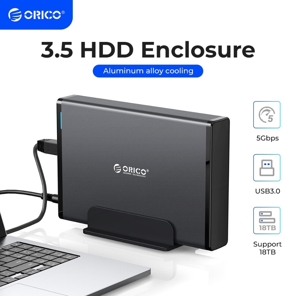 Hộp Đựng HDD | SSD 3.5" Box ORICO 7688U3 3588U3 USB 3.0 Type-C SATA III 3.5" 5Gbps 18TB Vỏ Nhôm