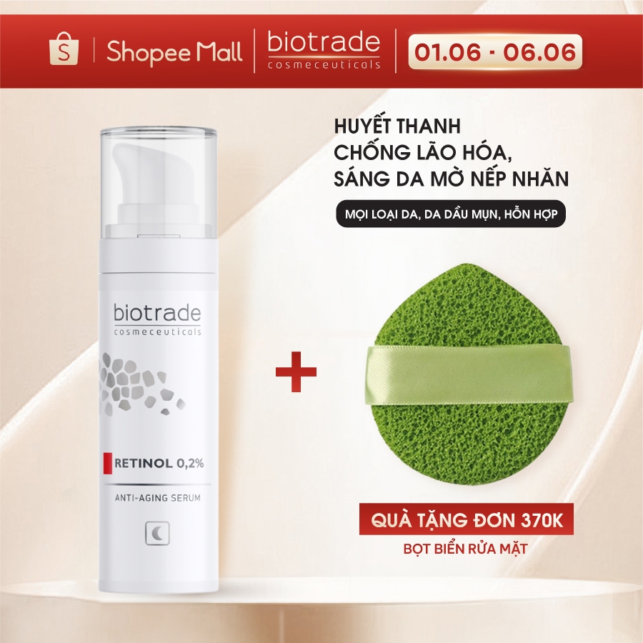 Tinh chất hỗ trợ trẻ hóa căng bóng dành Biotrade Anti-Aging Retinol 0,2%