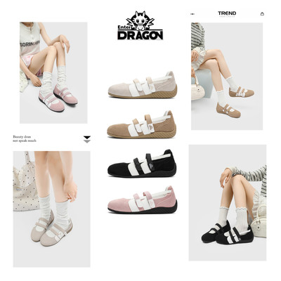 [Ballet Soft Shoes] Giày nữ Enter Dragon Ballet Sneaker Mary Jane đế bệt 2026