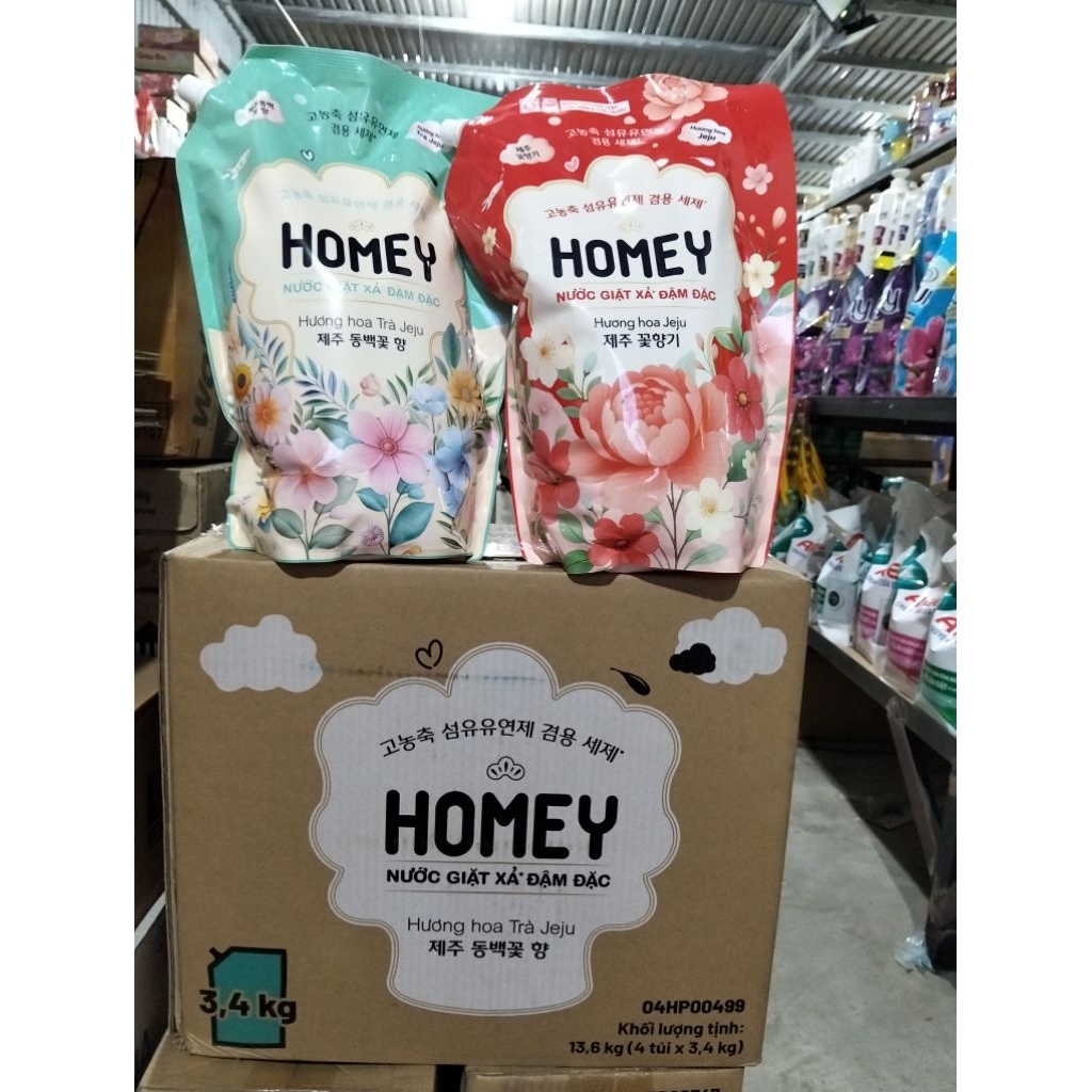 (Nước giặt xả đậm đặc Homey3kg4)