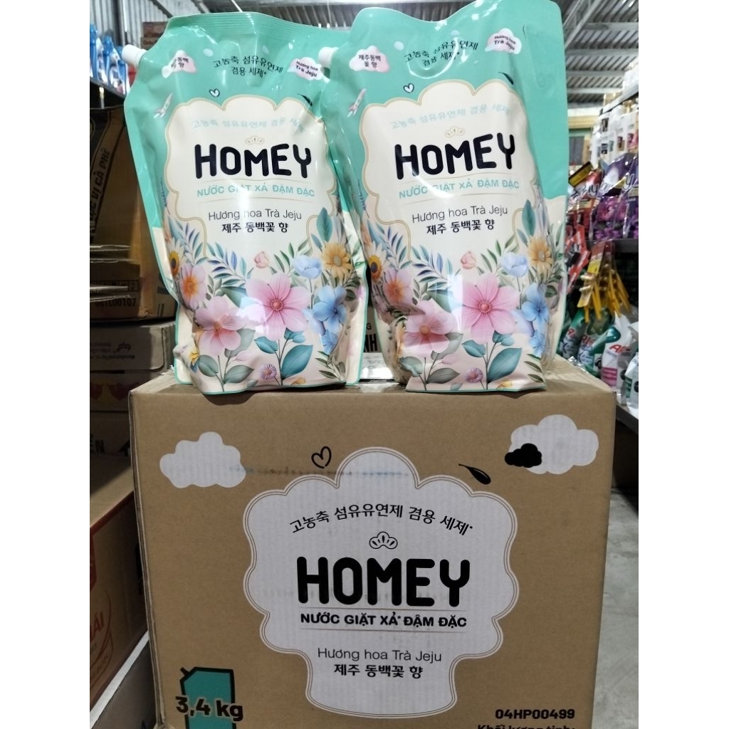 (Nước giặt xả Homey 3kg4 )