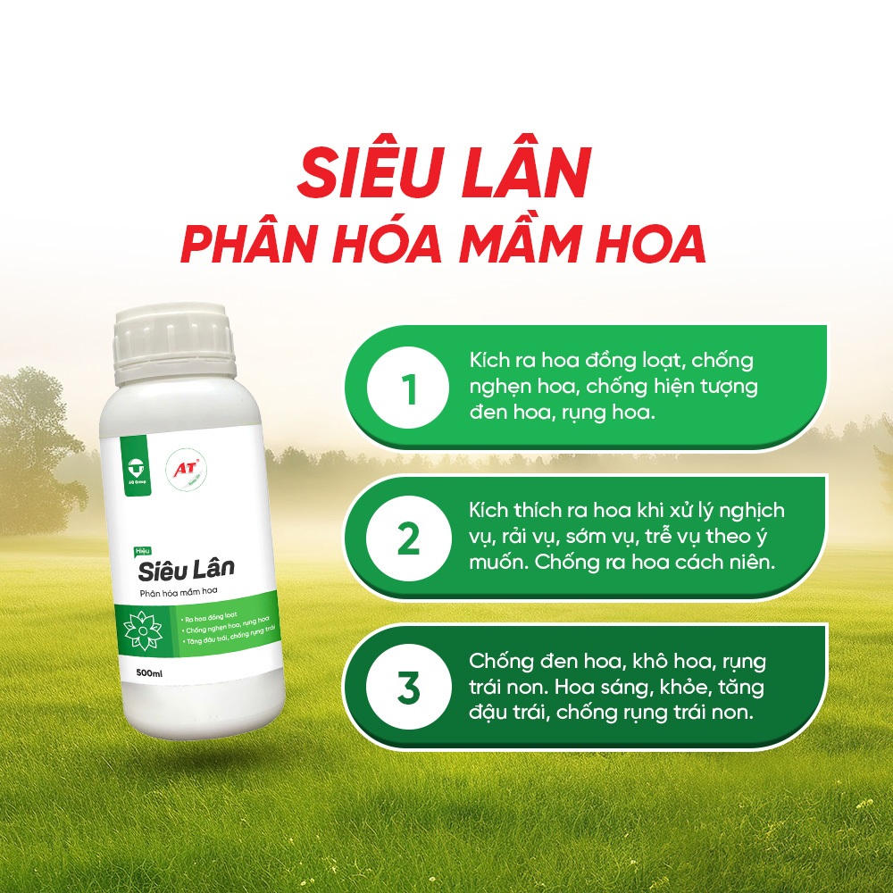 (Phân Lân) Combo 3 Siêu Lân AT Phân Hóa Mầm Hoa, Phân Bón Lá Giúp Hoa Ra Đồng Loạt, Sáng, Khỏe