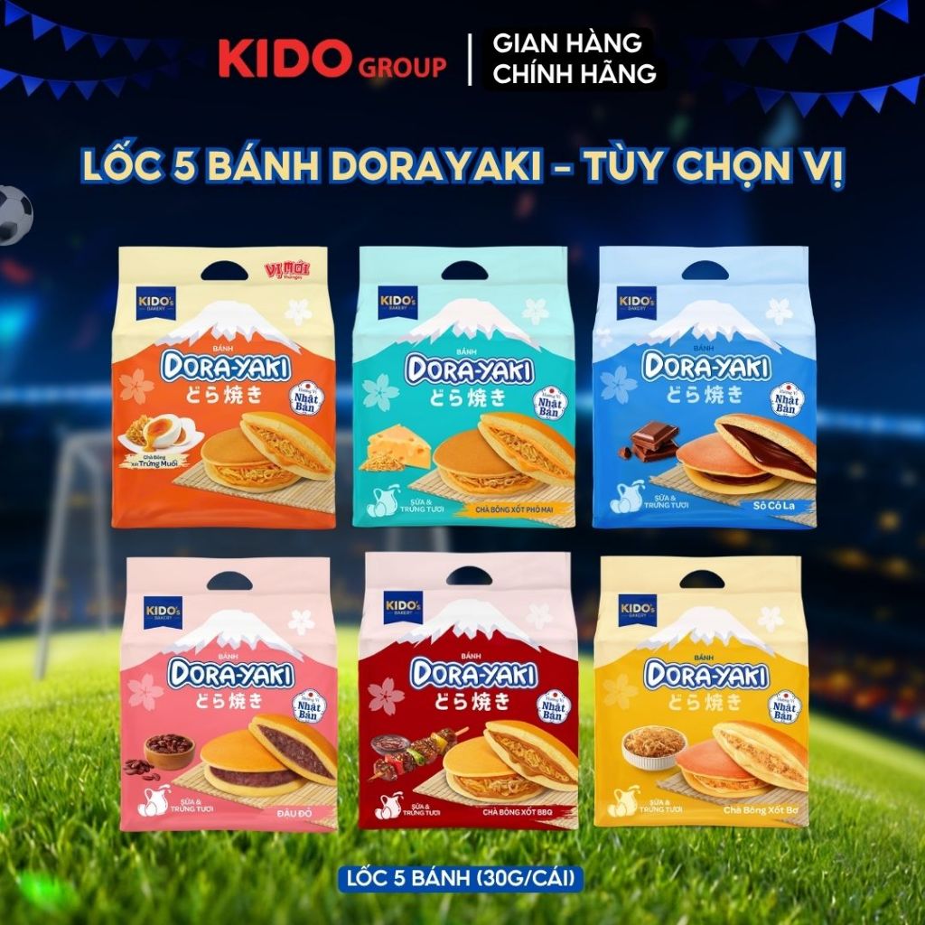(MUA 3 GIẢM 33%) [Tùy chọn 6 Vị] Túi Bánh Dorayaki 30g - Cấu trúc bánh siêu mềm mịn, chuẩn Bakery | 