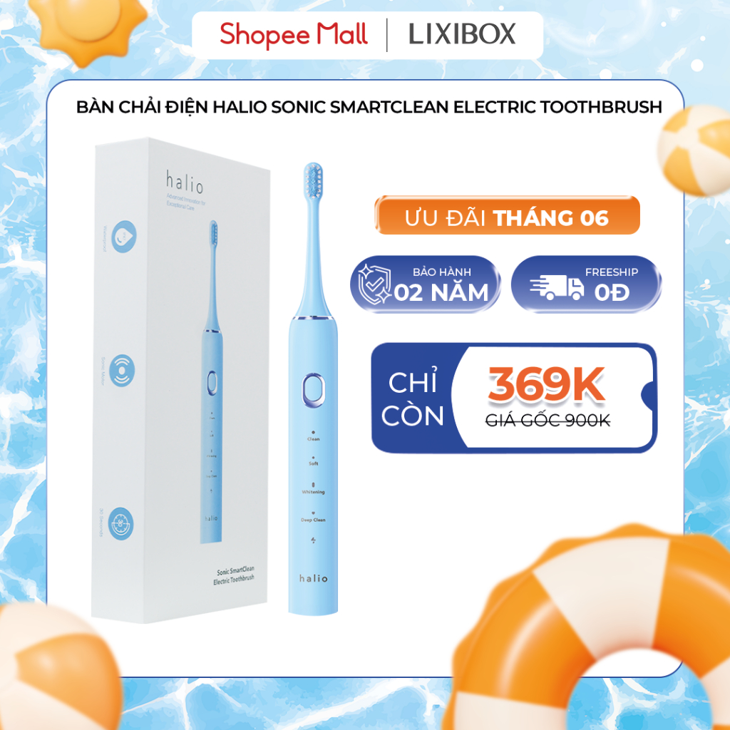 Bàn Chải Điện Làm Sạch Sâu Halio Sonic SmartClean Electronic Toothbrush