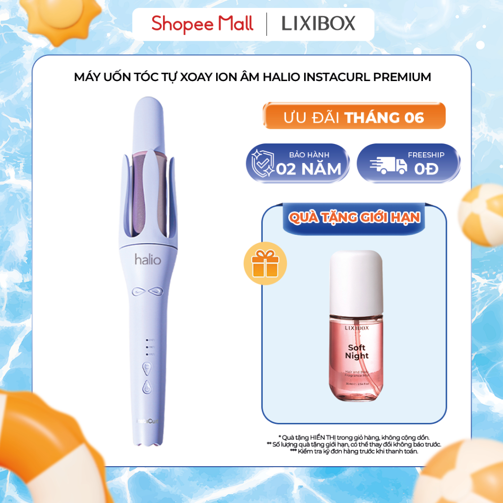 Máy Uốn Tóc Tự Động Xoay Halio InstaCurl Premium Automatic Hair Styler - Periwinkle