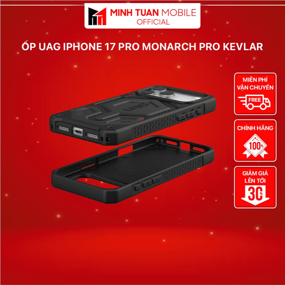 Ốp UAG Monarch Pro Kevlar Magsafe iPhone 17 Pro - Hàng Chính Hãng