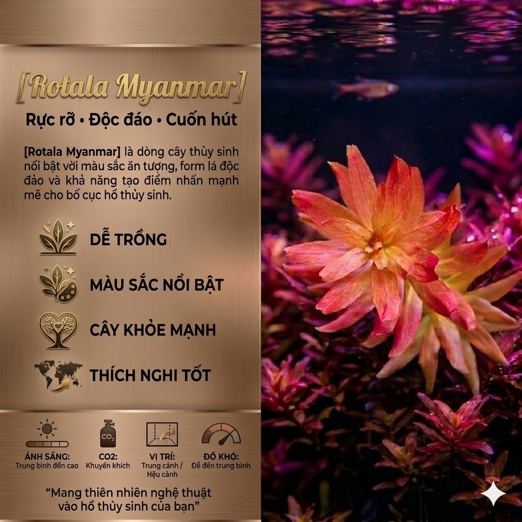 Rotala Myanmar - Vảy ốc Myanmar ( lá cạn)