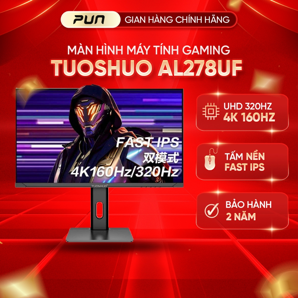 [FULL VAT - CHÍNH HÃNG ]  Màn Hình TUOSHUO AL278UF 27 Inch 4K UHD 160Hz Fast IPS HDR400 – 1ms, FreeS