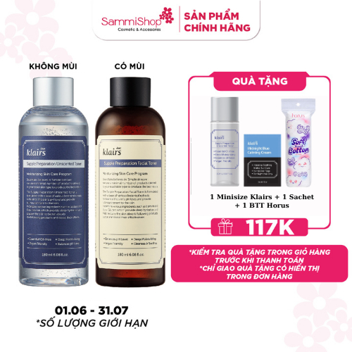 Nước hoa hồng Klairs Supple Preparation Toner