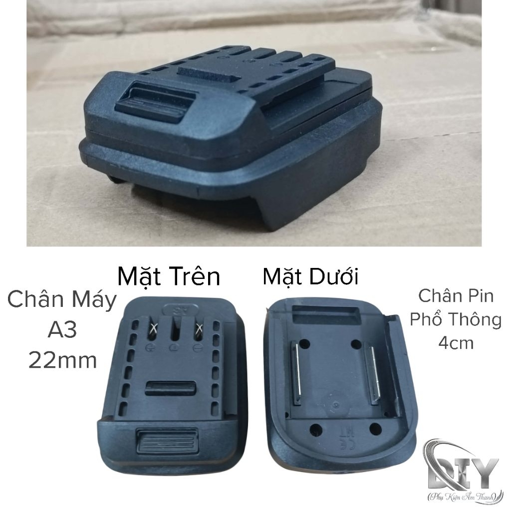 Bộ Chuyển Đổi Pin Makita M21 Phổ Thông 40mm Sang 22mm Chân Dài Thân Máy Tàu Dayi A3