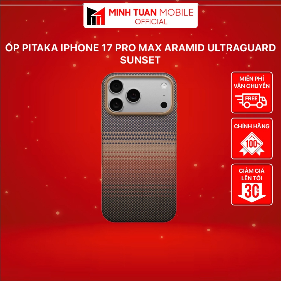 Ốp PITAKA Aramid UltraGuard Magsafe iPhone 17 Pro Max - Hàng Chính Hãng
