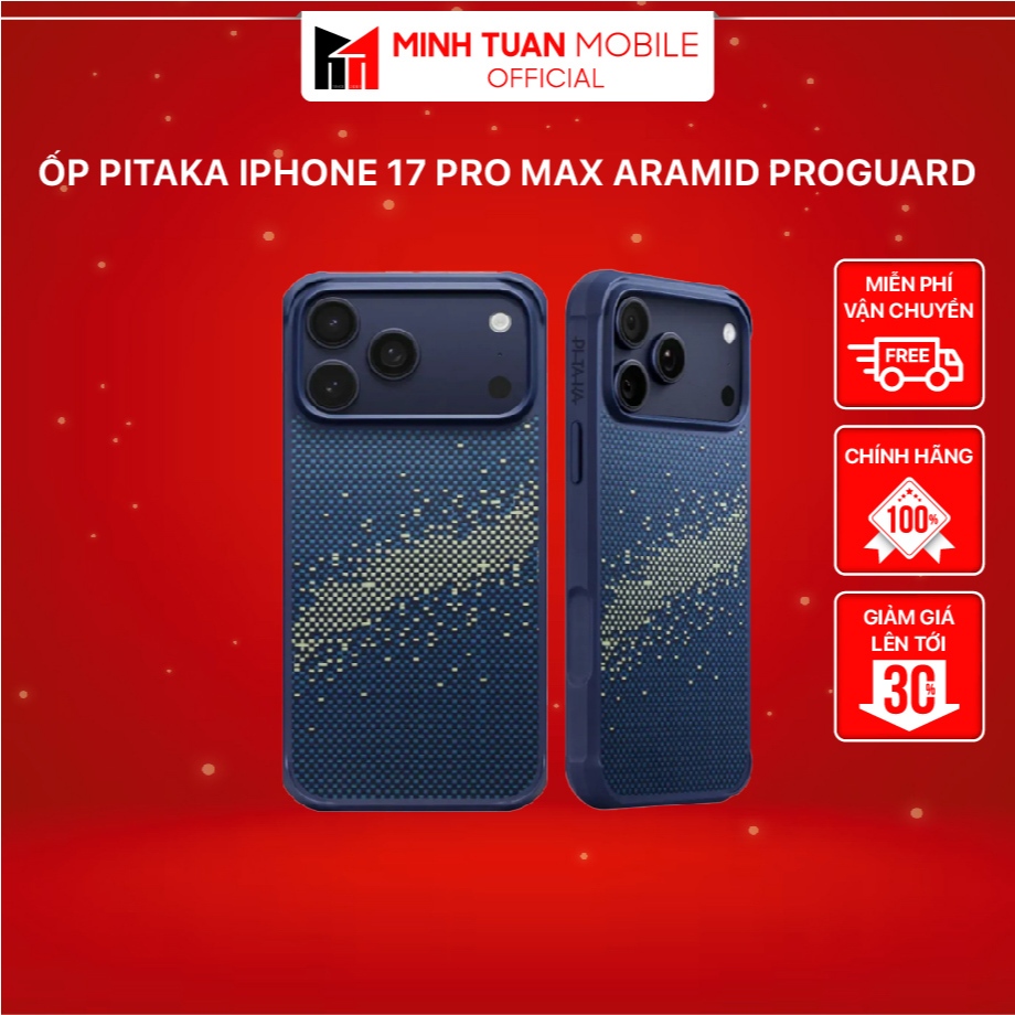 Ốp PITAKA Aramid Proguard Magsafe iPhone 17 Pro Max - Hàng Chính Hãng