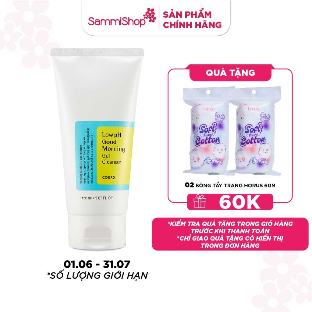 COSRX sữa rửa mặt Low pH Good Morning Gel Cleanser 150ml