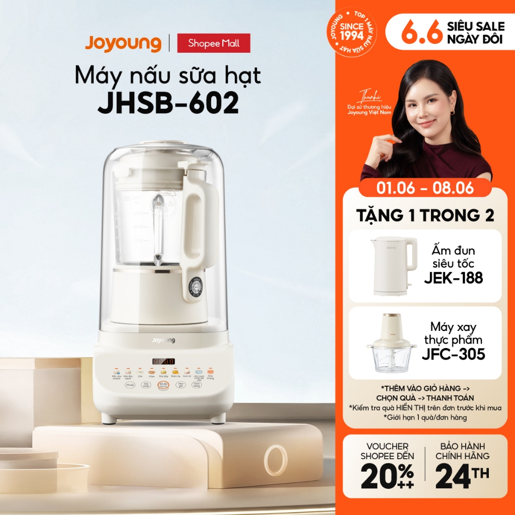 Máy nấu sữa hạt đa năng 1.5L 1000W Joyoung JHSB-602