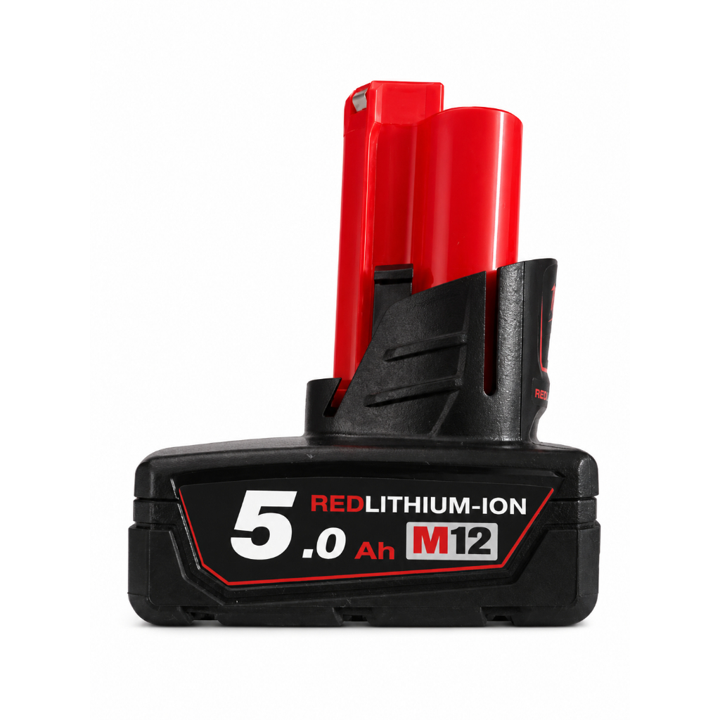 Pin Milwaukee M12 - 12V - 5Ah - Dòng Xả Cao Sử Dụng Máy Công Cụ - Bảo Hành 1 Năm