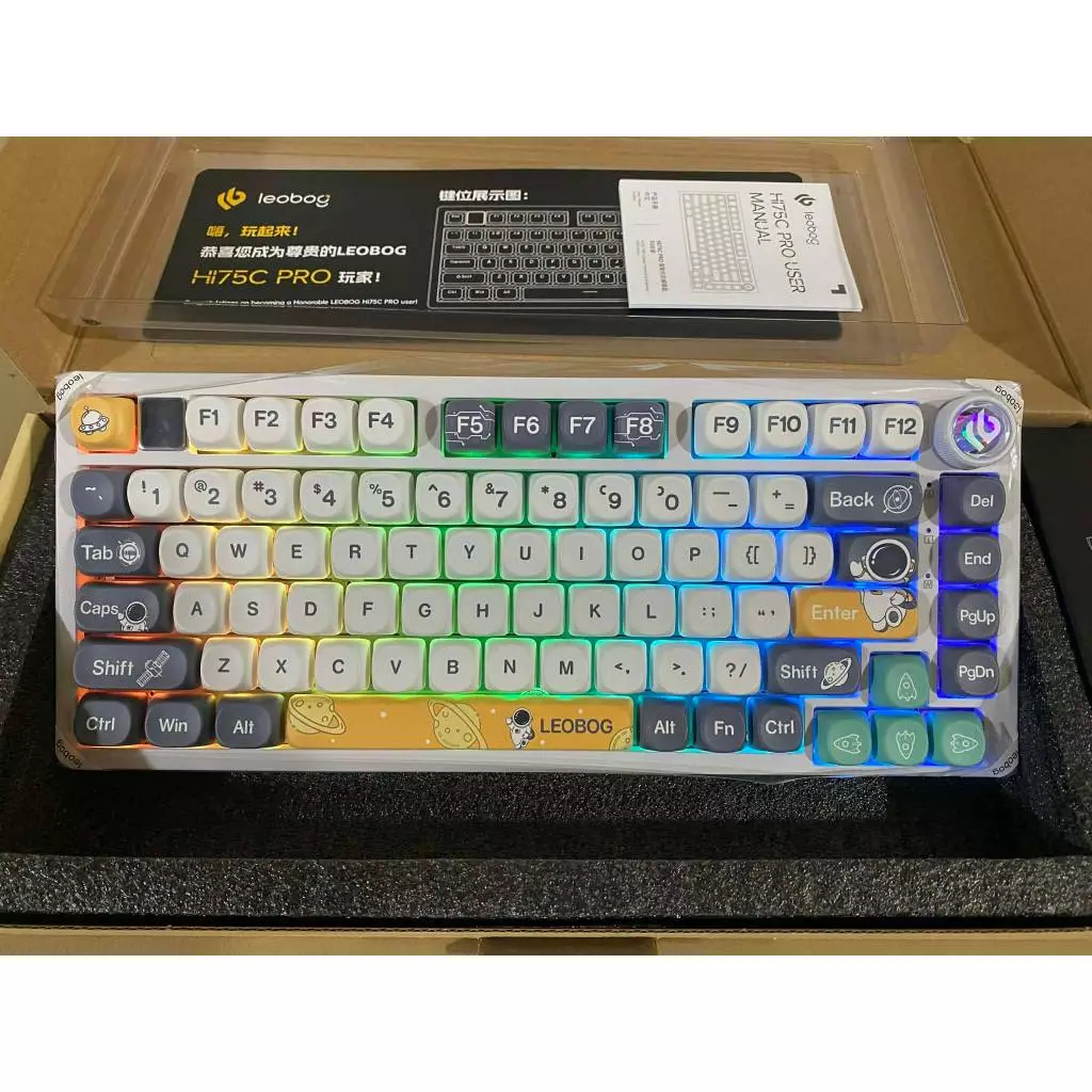 🔥Bàn Phím Cơ Leobog HI75C Pro | Full Nhôm CNC | 3 Mode kết nối | RGB | Hot Swap | Núm Xoay | BigBuy360 - bigbuy360.vn